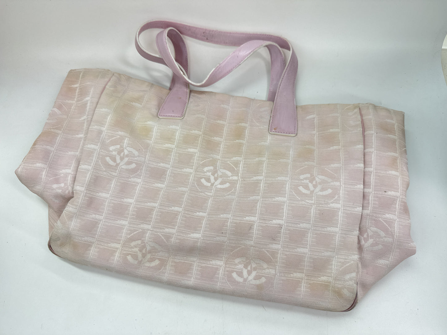 CHANEL New Travel Tote Bag Pink Canvas Tote Bag