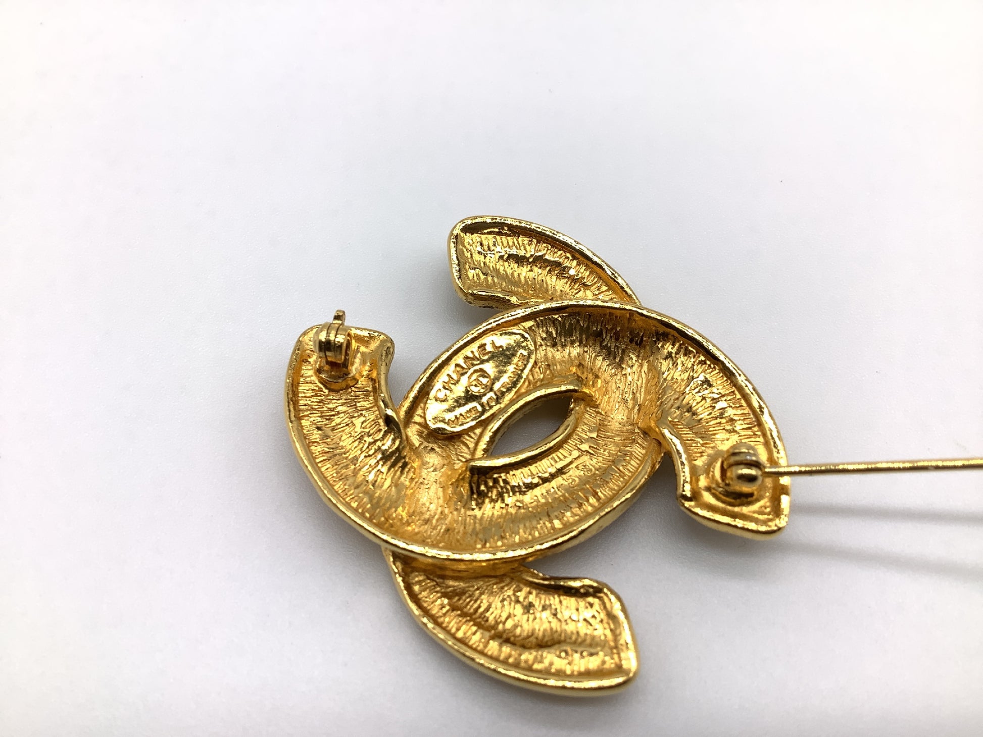 CHANEL Matelasse Brooch Coco Mark Brooch