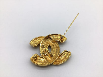 CHANEL Matelasse Brooch Coco Mark Brooch