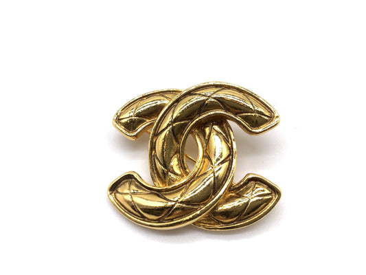 CHANEL Matelasse Brooch Coco Mark Brooch