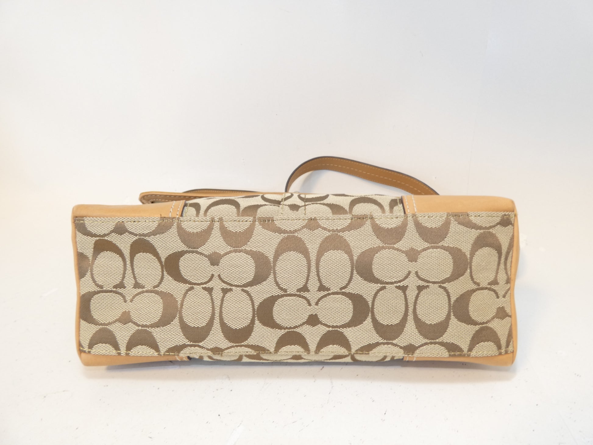 COACH Signature Canvas and Leather Shoulder Bag