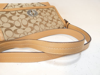 COACH Signature Canvas and Leather Shoulder Bag