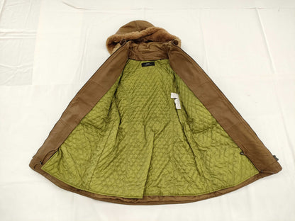 MaxMara Eco Leather Coat Brown Size 38 Coat