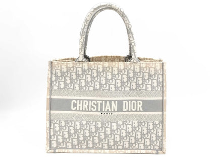 Christian Dior Dior Book Tote Tote Bag Handbag Trotter 50-MA-0251 Gray