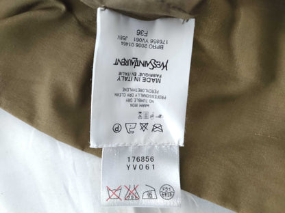 Yves Saint Laurent Khaki Flared Skirt