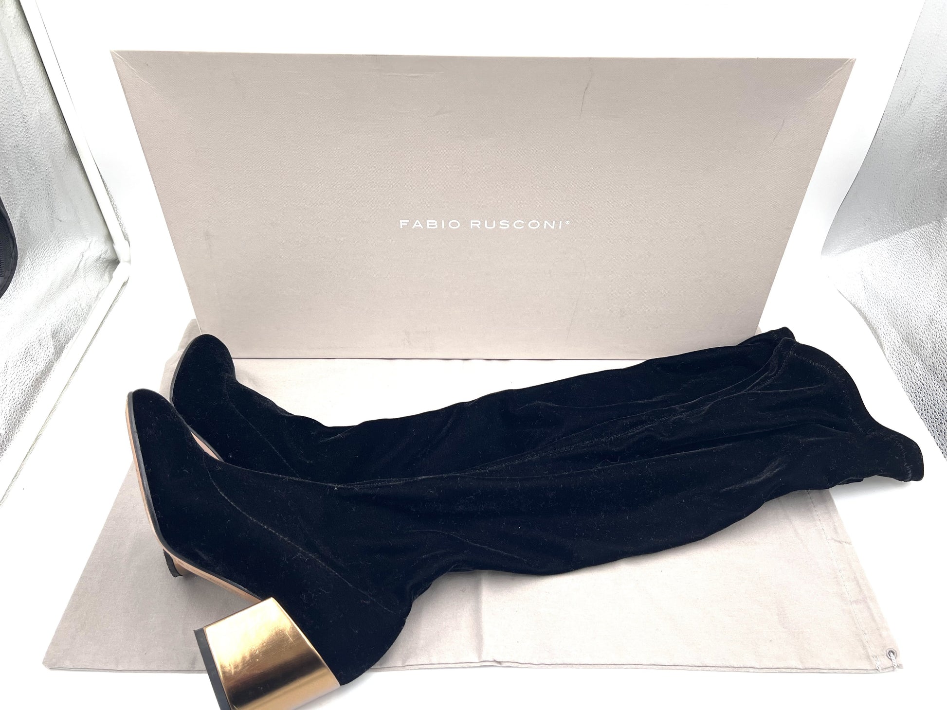 FABIO RUSCONI I-1133 Fabio Rusconi Knee-High Boots Black Size 37 Other Shoes