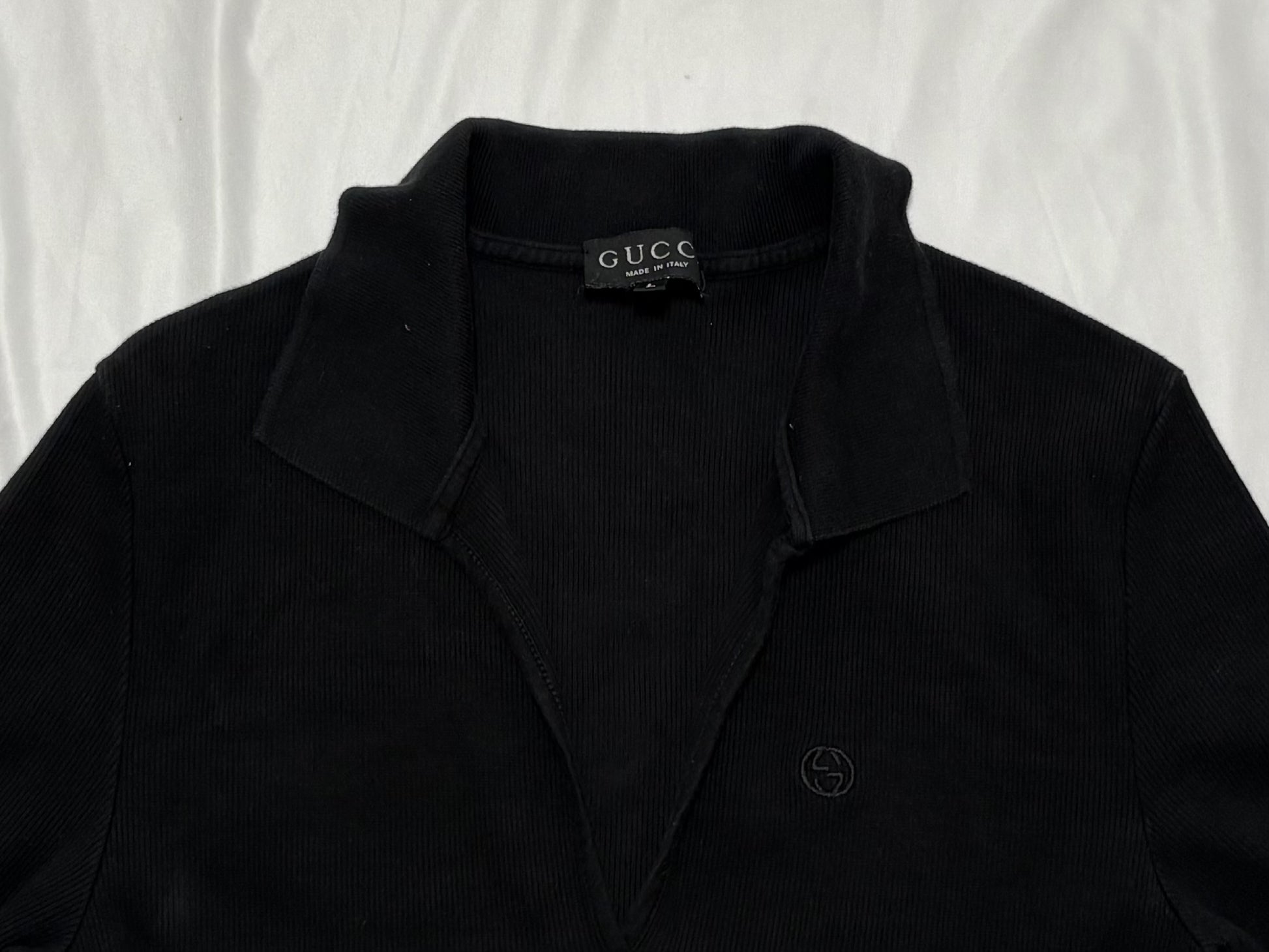 GUCCI GG Interlocking Skipper Shirt, Black, Size L