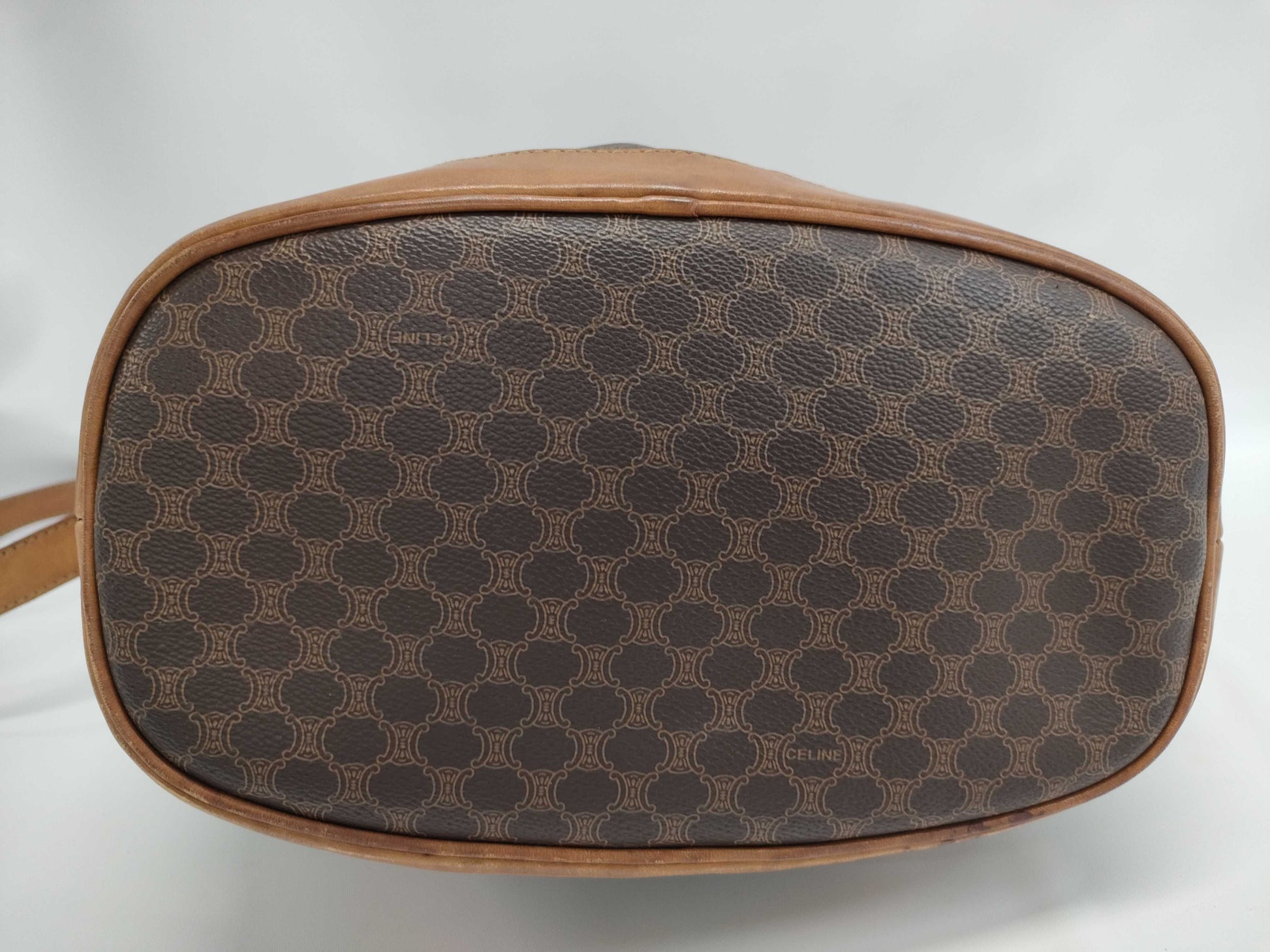 CELINE Macadam Drawstring Bucket Shoulder Bag