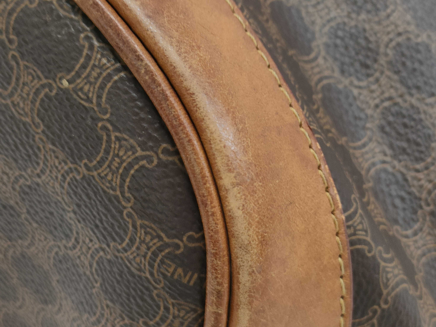 CELINE Macadam Drawstring Bucket Shoulder Bag