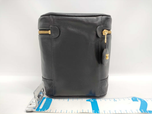 CHANEL Bicolore Black Vanity Bag with Seal