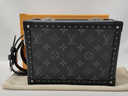 LOUIS VUITTON Clutch Box Mini Trunk Monogram Eclipse M20251 RFID Shoulder Bag
