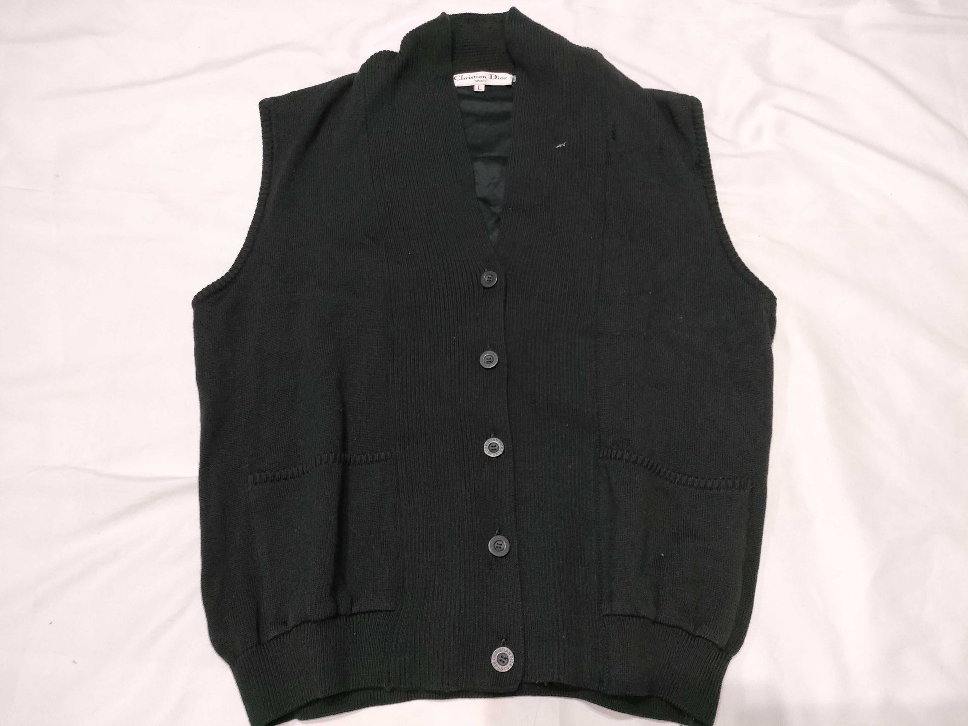 Dior Dior Large Logo Knit Vest, Size L