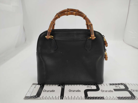 GUCCI Bamboo Handbag 000 1271 0290 Black Old Gucci Handbag