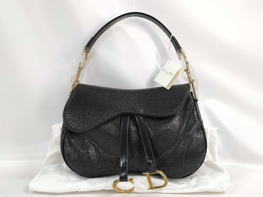 Dior Python Double Saddle Bag with G Hardware Shoulder Bag