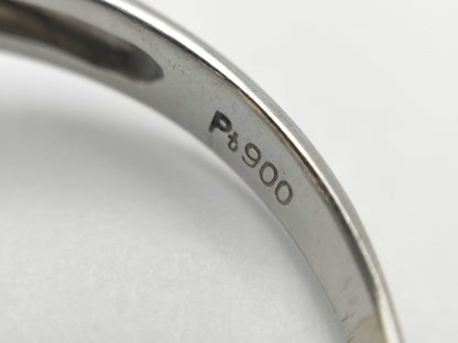 Black South Sea Pearl Ring, Approx. 11.2mm Diameter, PT900 Diamond, 8.0g 