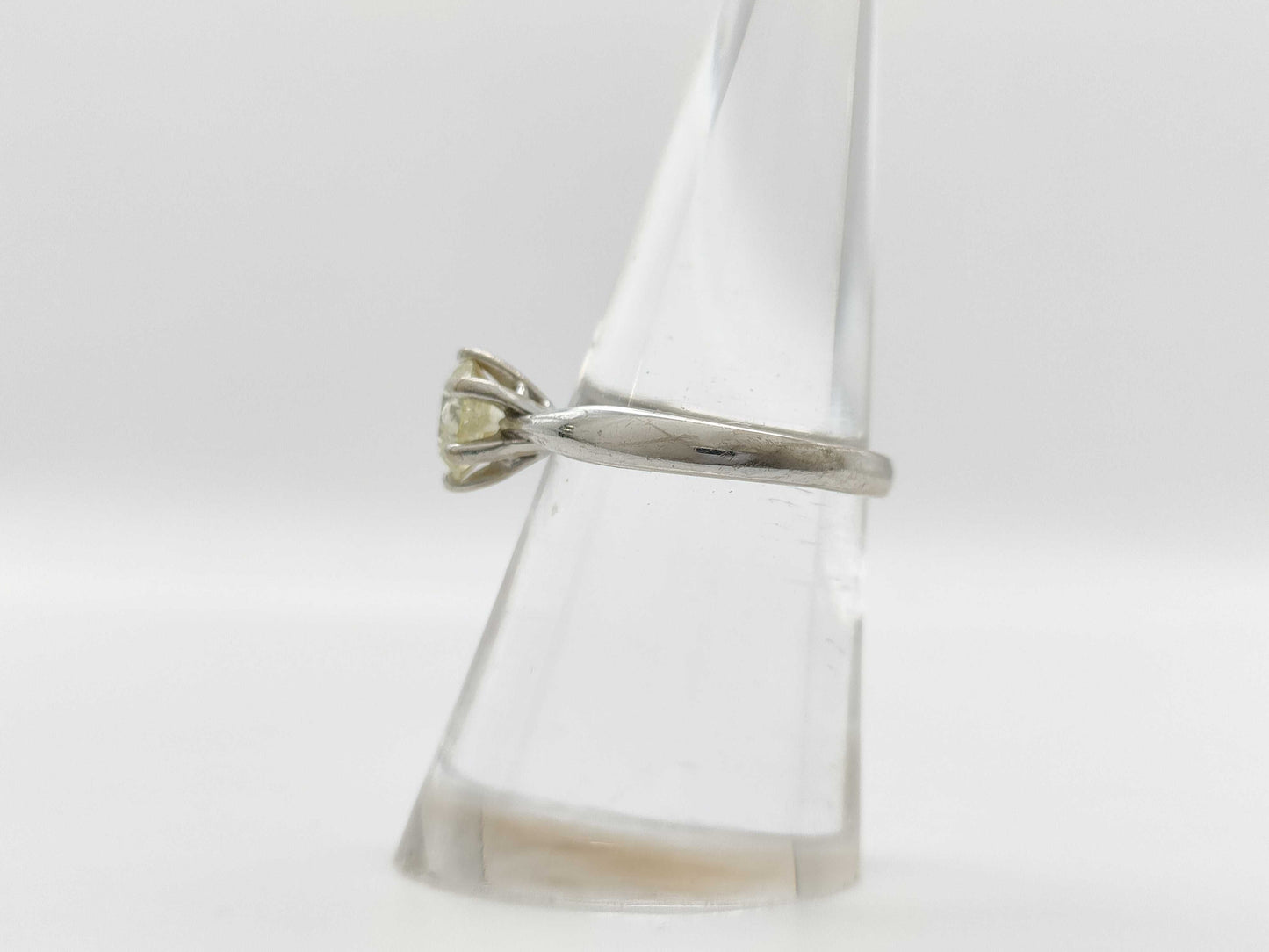 D1.04ct K18WG 3.6g Ring 