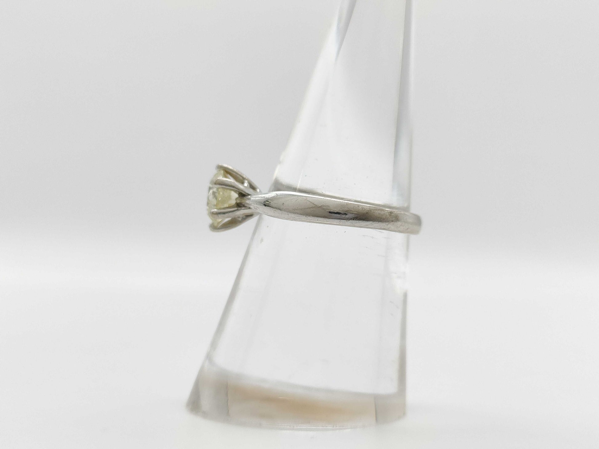 D1.04ct K18WG 3.6g Ring 