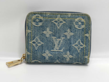 LOUIS VUITTON Monogram Denim Zippy Coin Purse Wallet