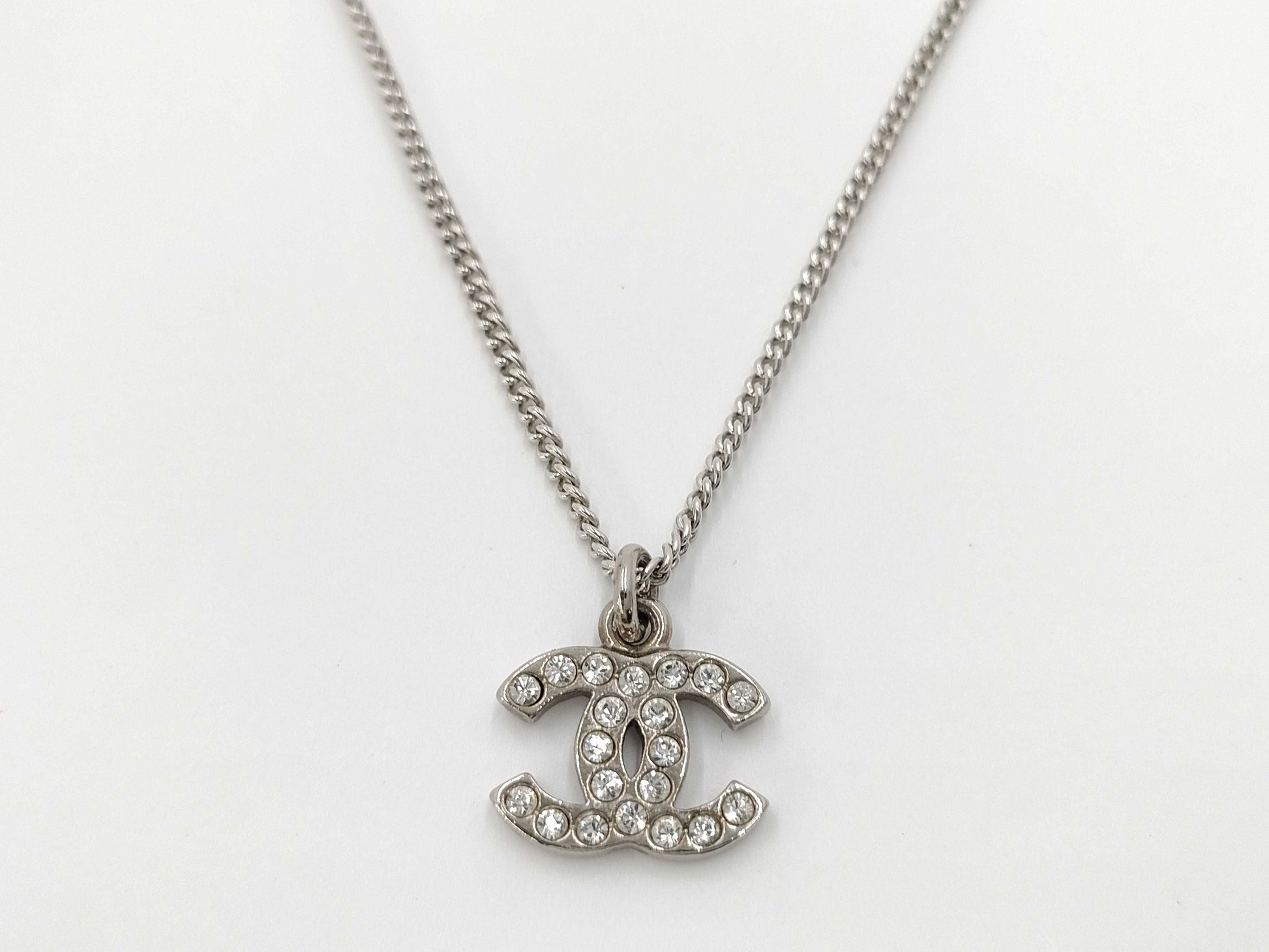 CHANEL Rhinestone Necklace Necklace