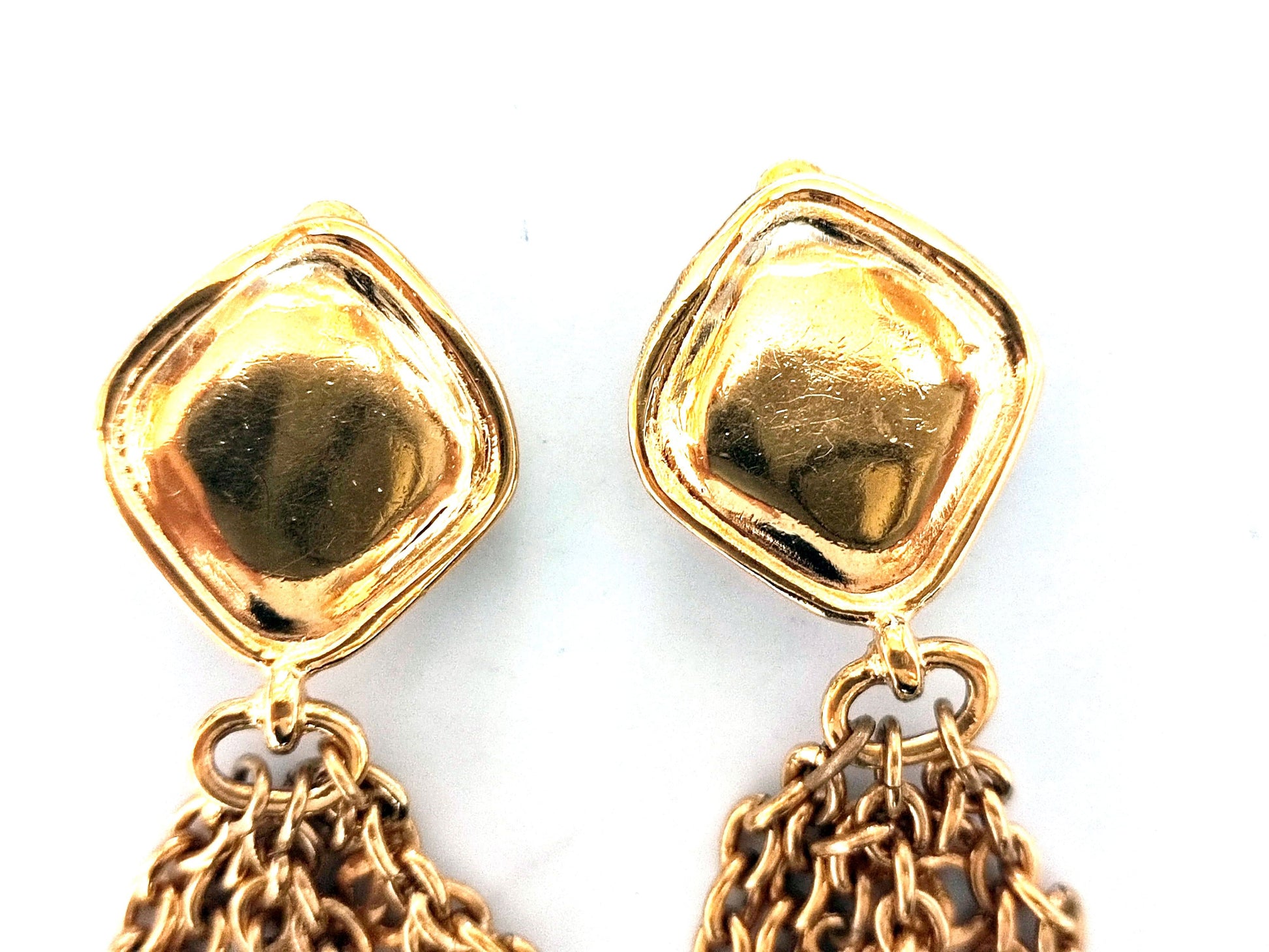 CHANEL CHANEL Logo Initial Swing Earrings