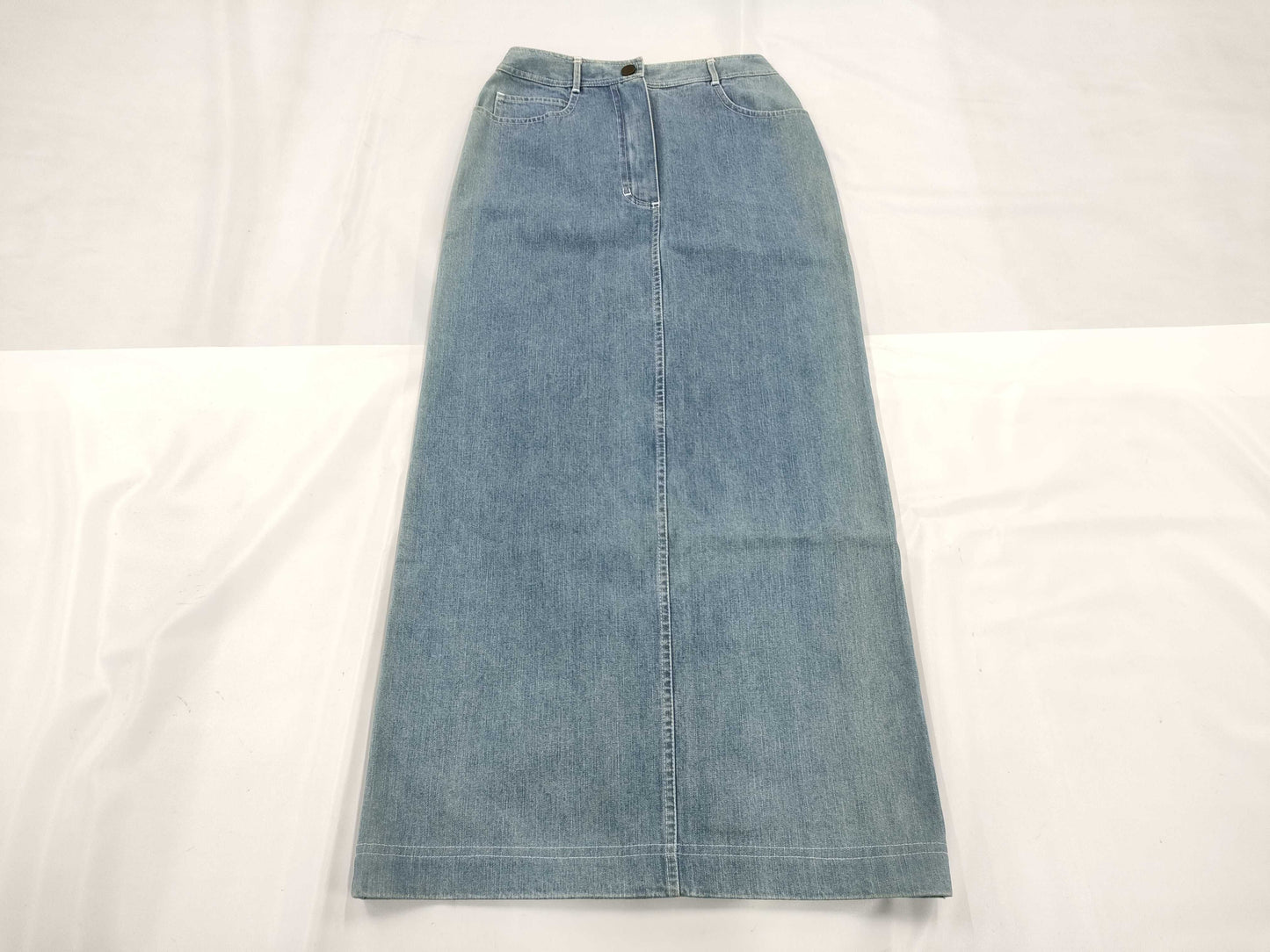 CHANEL Denim Long Skirt 99C Size 36 Skirt