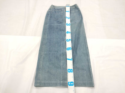 CHANEL Denim Long Skirt 99C Size 36 Skirt