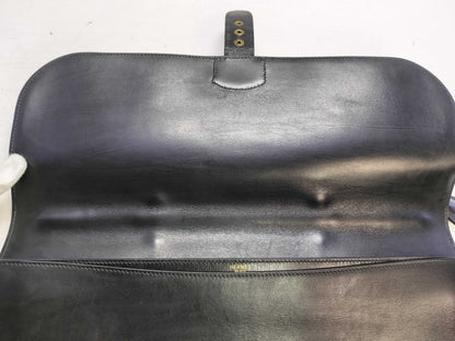 HERMES Sac a Depeche Black Business Bag with Gold Hardware and 〇R Stamp