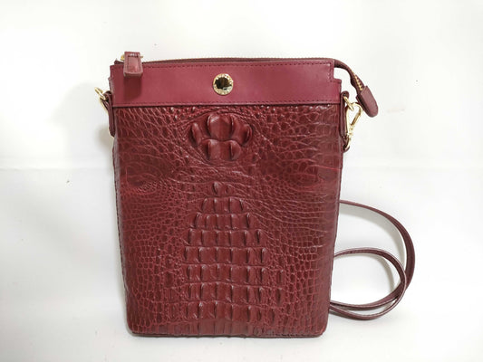 Crocodile leather shoulder bag