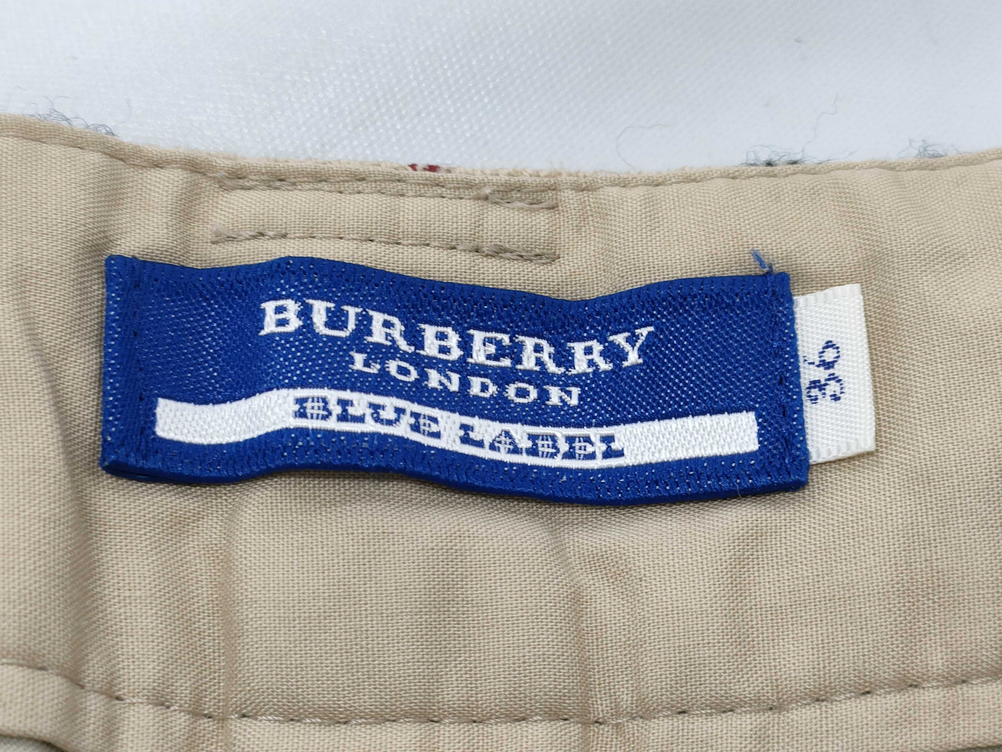 BURBERRY Nova Check Pants with Horse Logo Embroidery, Size 36