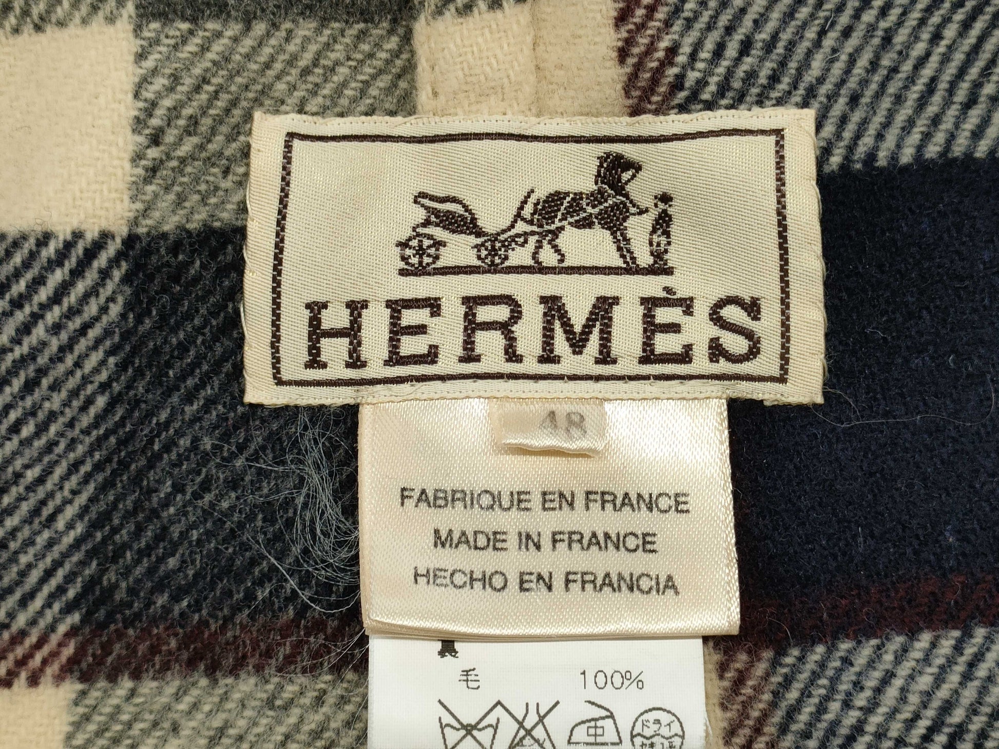 HERMES Men's Long Coat, Size 48