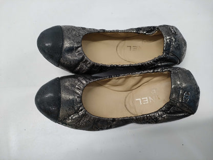 CHANEL Coco Mark Leather Ballet Flats Size 35 Other Shoes