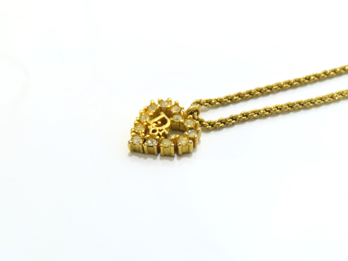 Christian Dior Gold Rhinestone Necklace