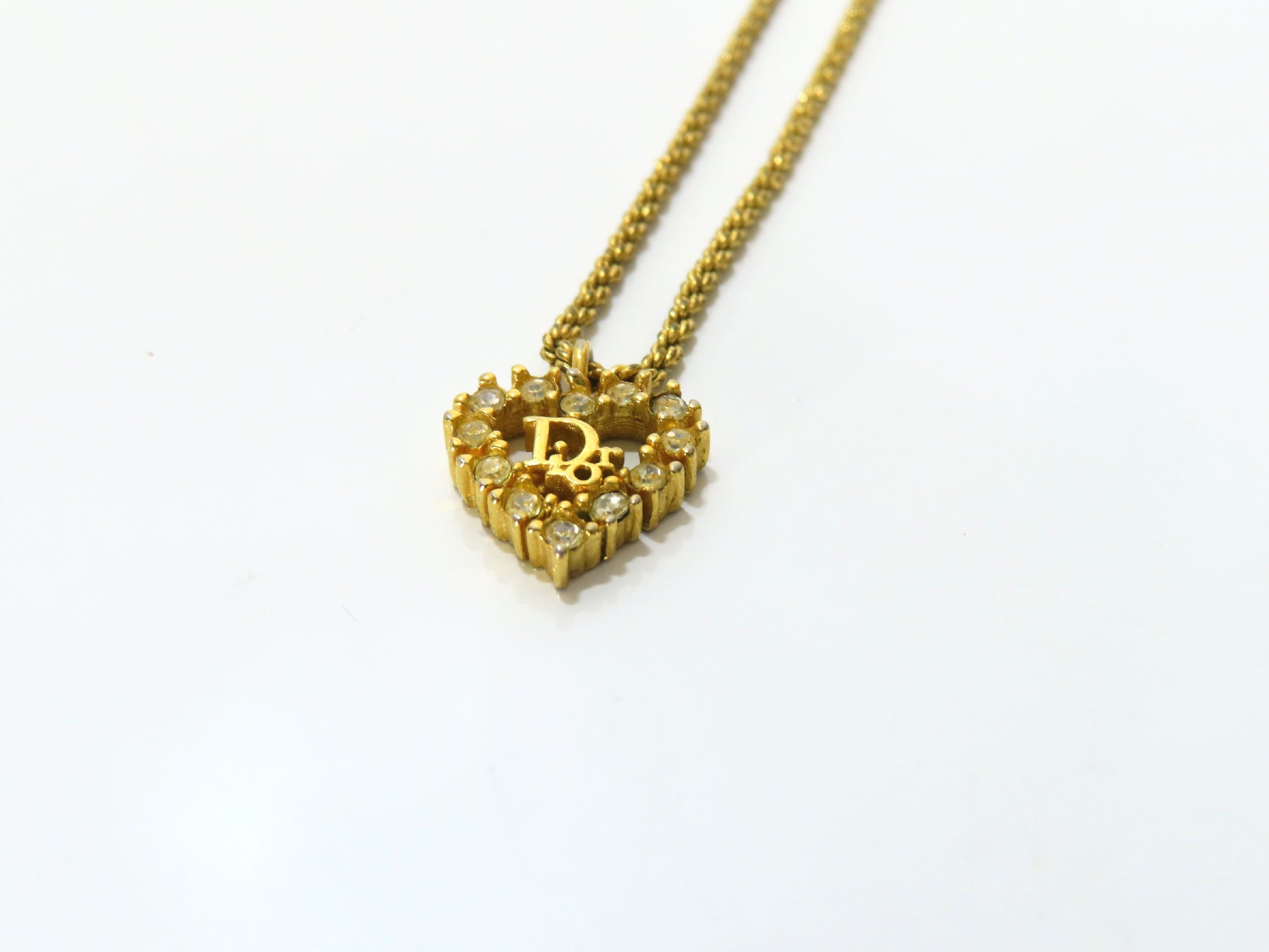 Christian Dior Gold Rhinestone Necklace