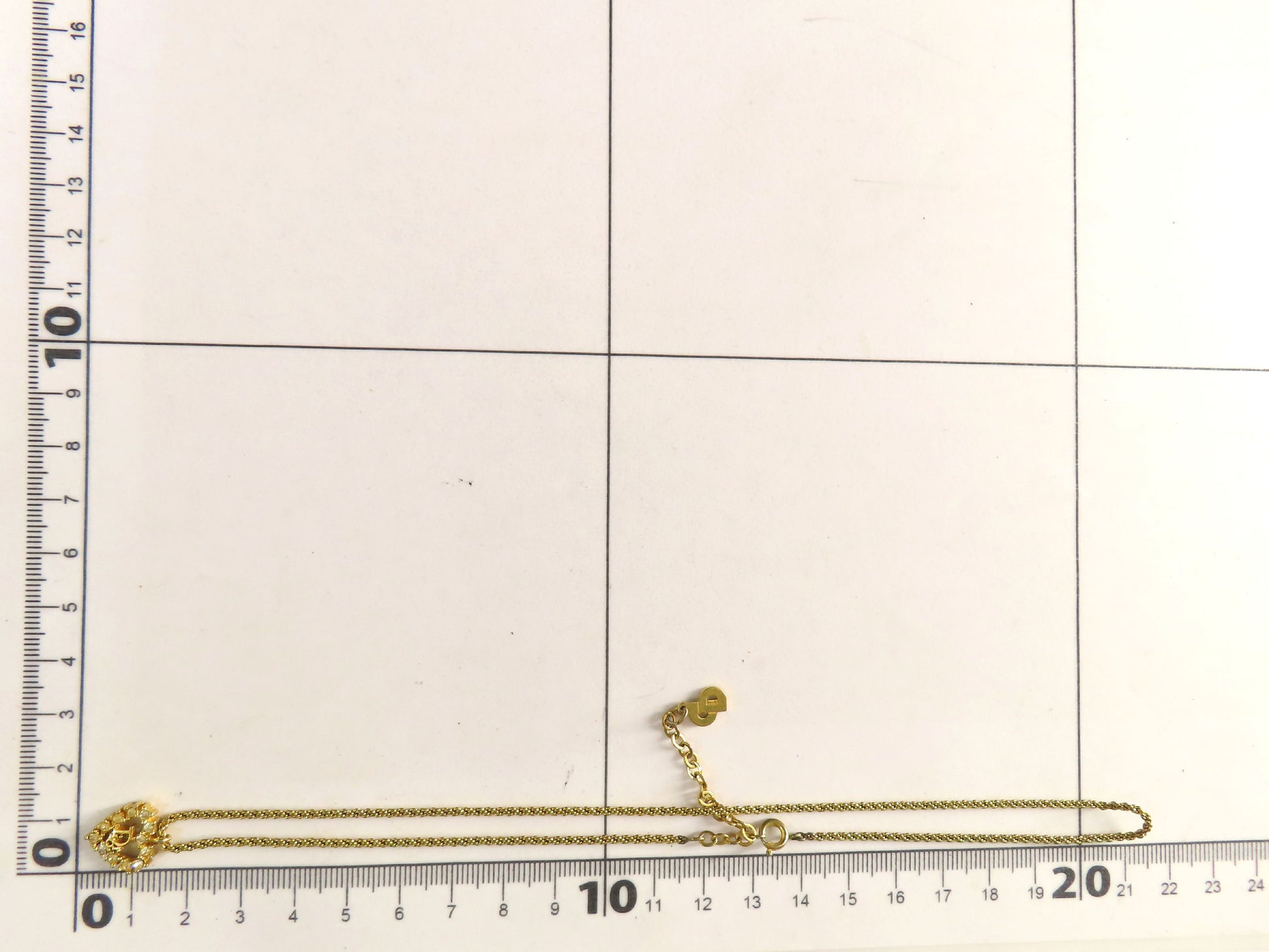 Christian Dior Gold Rhinestone Necklace