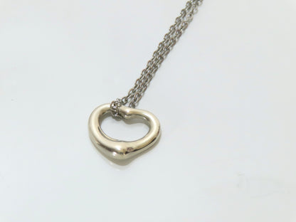 Tiffany & Co. Open Heart Tiffany Necklace Open Heart 925 Non-Original Chain Necklace