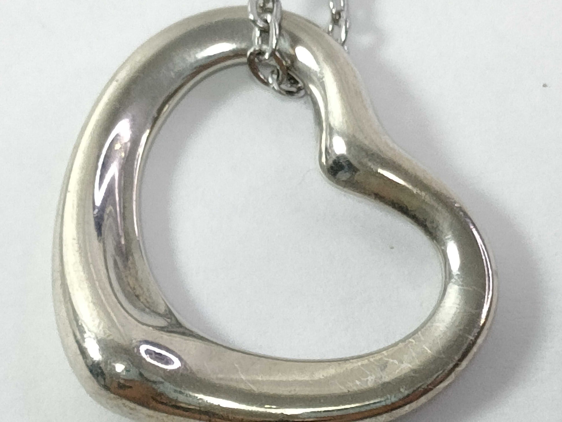 Tiffany & Co. Open Heart 925 Necklace with Non-Original Chain