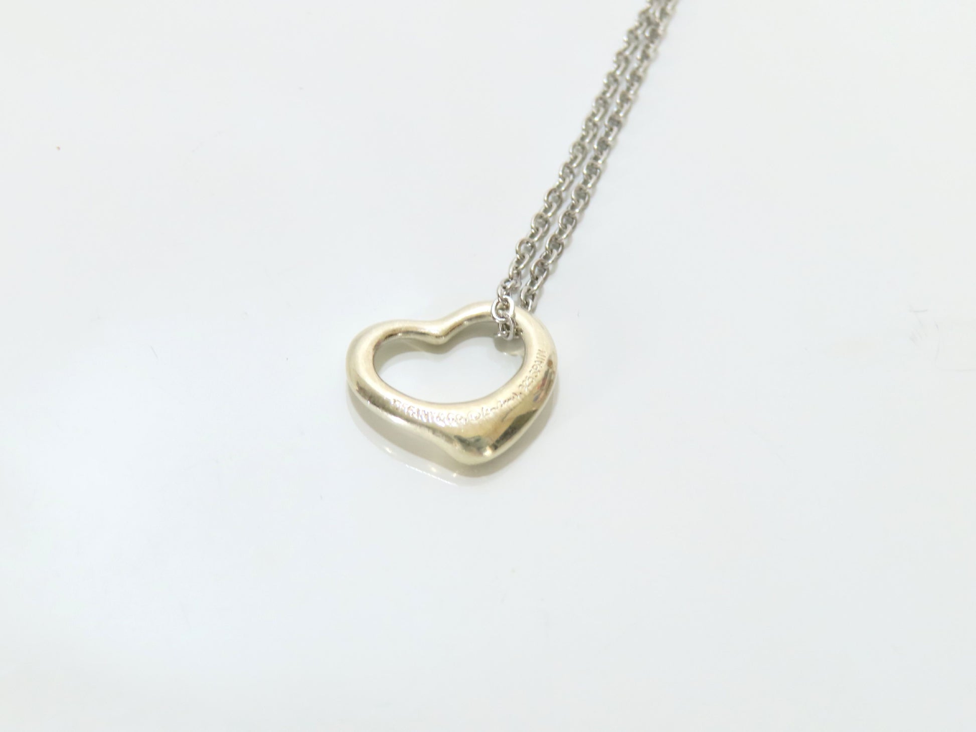 Tiffany & Co. Open Heart Tiffany Necklace Open Heart 925 Non-Original Chain Necklace