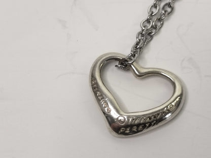 Tiffany & Co. Open Heart Tiffany Necklace Open Heart 925 Non-Original Chain Necklace