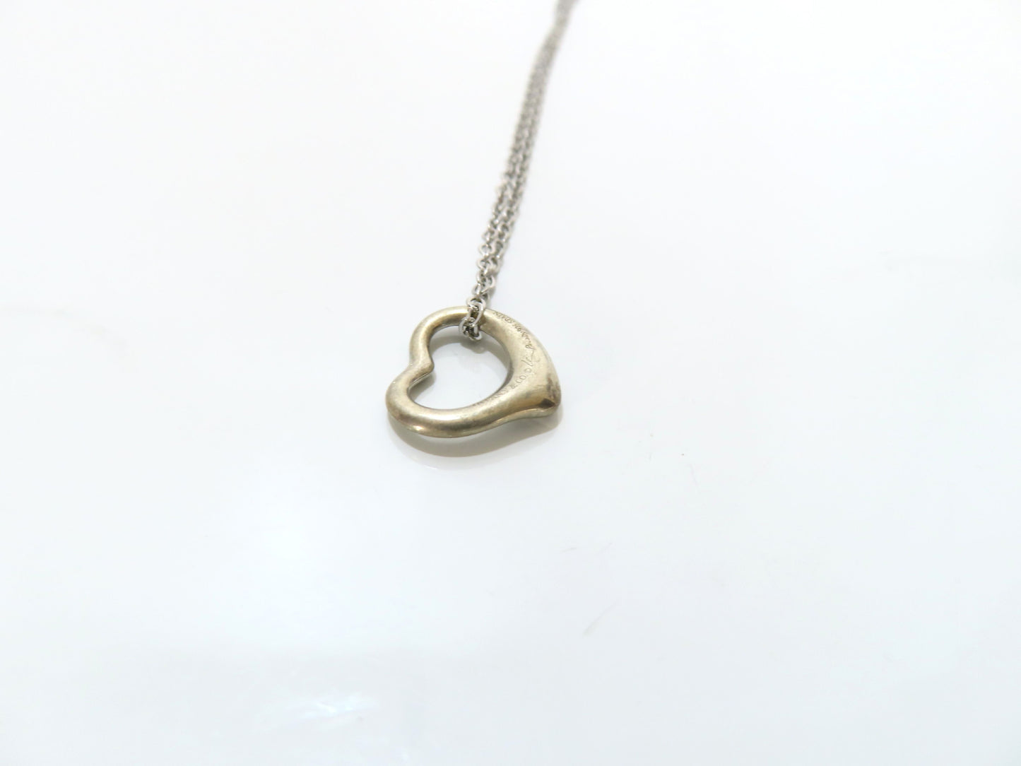 Tiffany & Co. Open Heart Tiffany Necklace Open Heart 925 Non-Original Chain Necklace