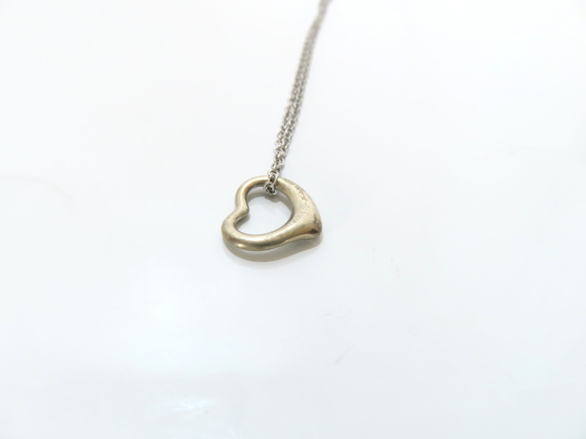 Tiffany & Co. Open Heart Tiffany Necklace Open Heart 925 Non-Original Chain Necklace
