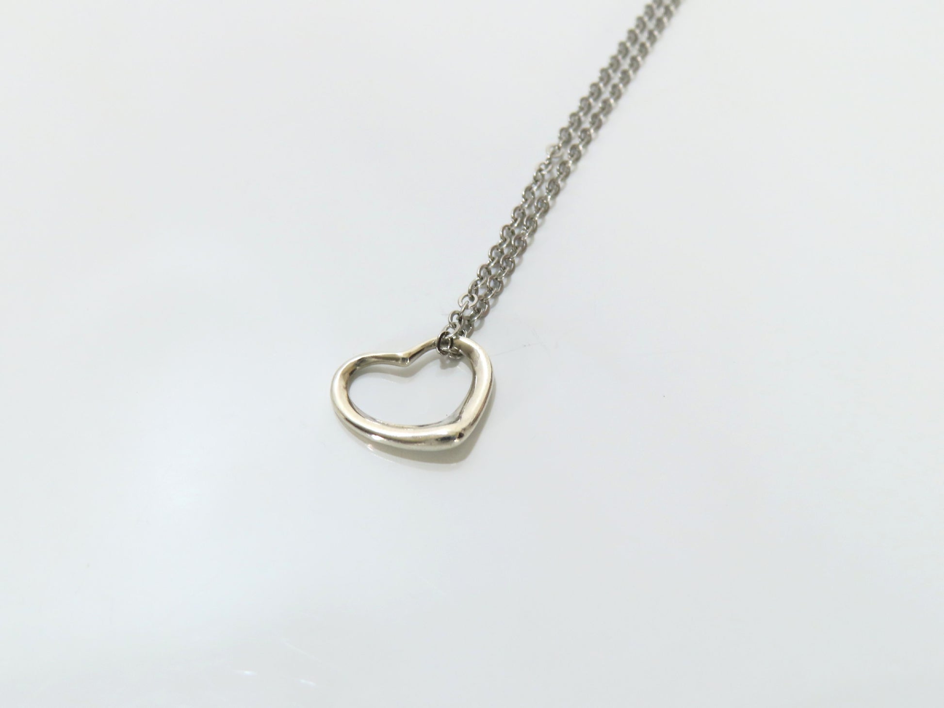 Tiffany & Co. Open Heart Tiffany Necklace Open Heart 925 Non-Original Chain Necklace