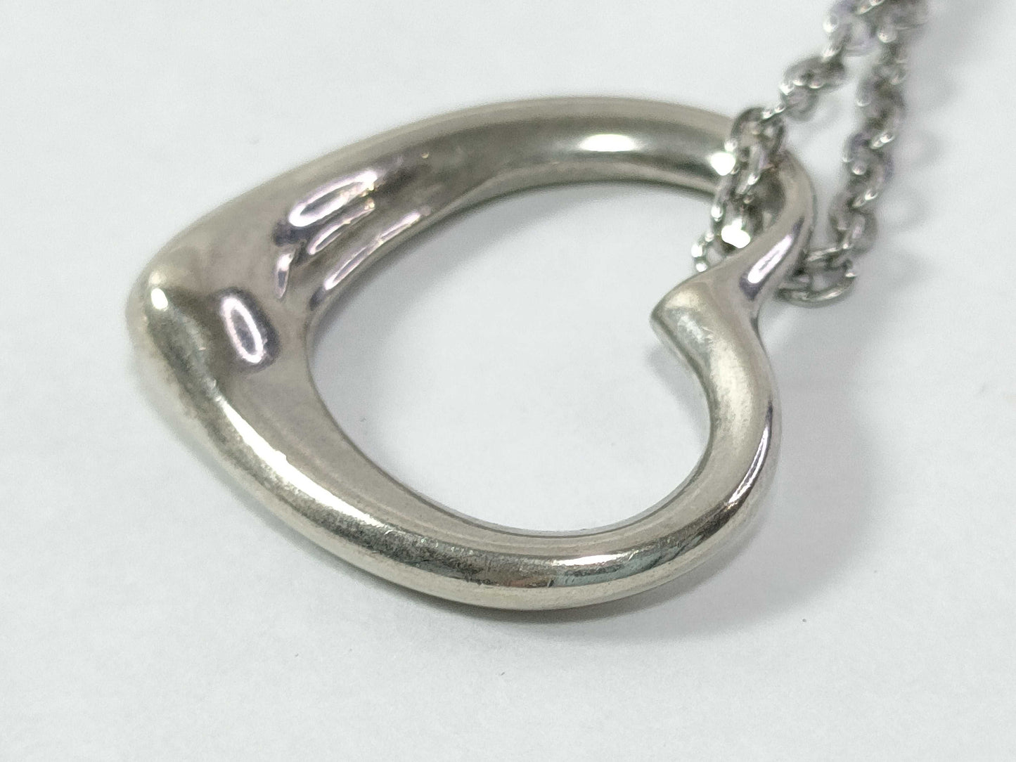 Tiffany & Co. Open Heart 925 Necklace with Non-Original Chain