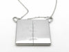 HERMES 1+1=1 Silver Plate Necklace with Non-Original Chain