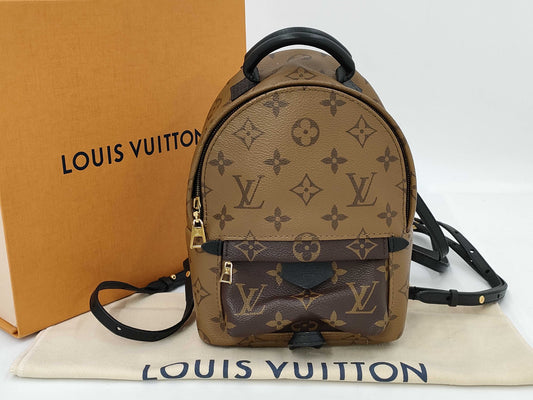 LOUIS VUITTON Monogram Reverse Palm Springs Backpack MINI M44872 FL4197 Brown RFID Enabled Backpack