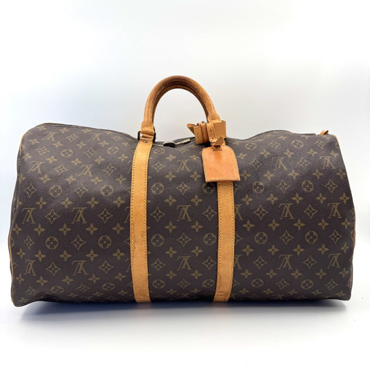 LOUIS VUITTON Monogram Keepall 55 Boston Bag