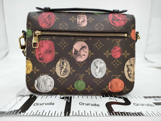 LOUIS VUITTON Monogram Pochette Metis with Shoulder Strap, Fornasetti Shoulder Bag