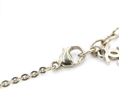 CHANEL Crystal Ball Pink Necklace D21 K Coco Mark Necklace