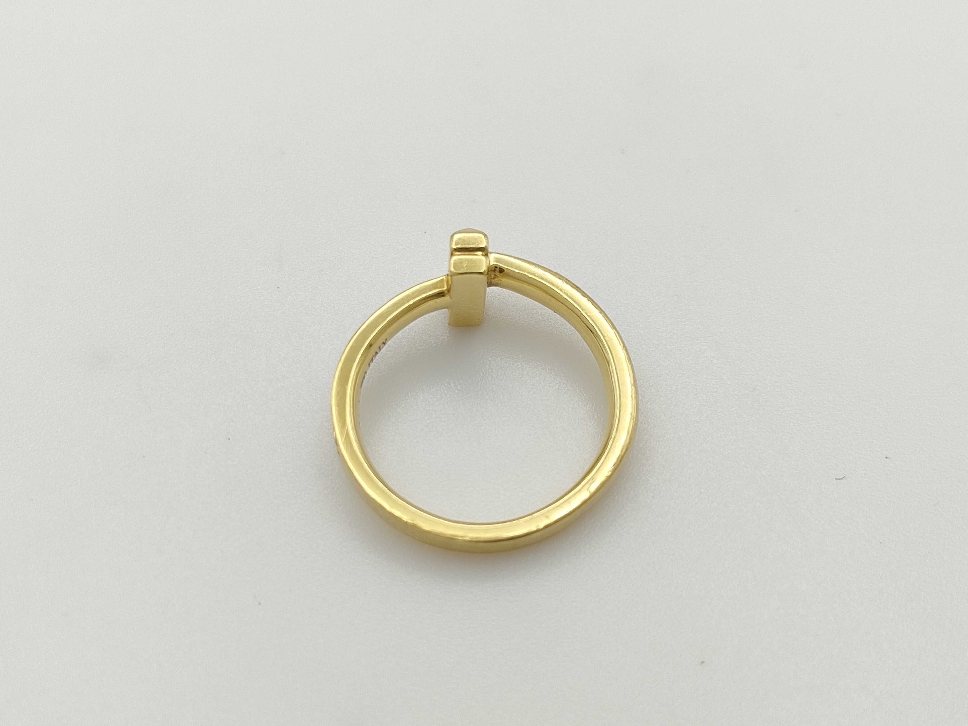 Tiffany & Co. T One Narrow Diamond Ring in Yellow Gold and Au750, 3.8g 