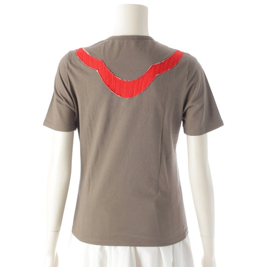 miu miu MIUMIU Beaded Appliqué Short-Sleeve Tee Jeweled Appliqué M T-shirt