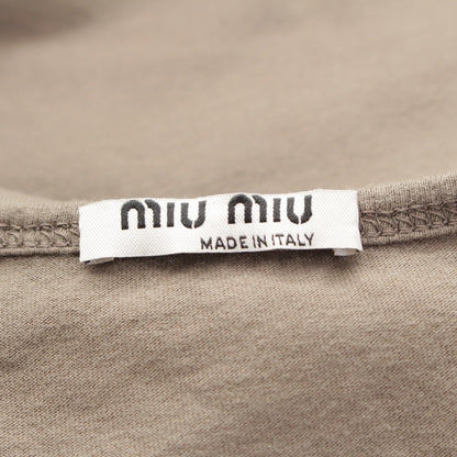 miu miu MIUMIU Beaded Appliqué Short-Sleeve Tee Jeweled Appliqué M T-shirt